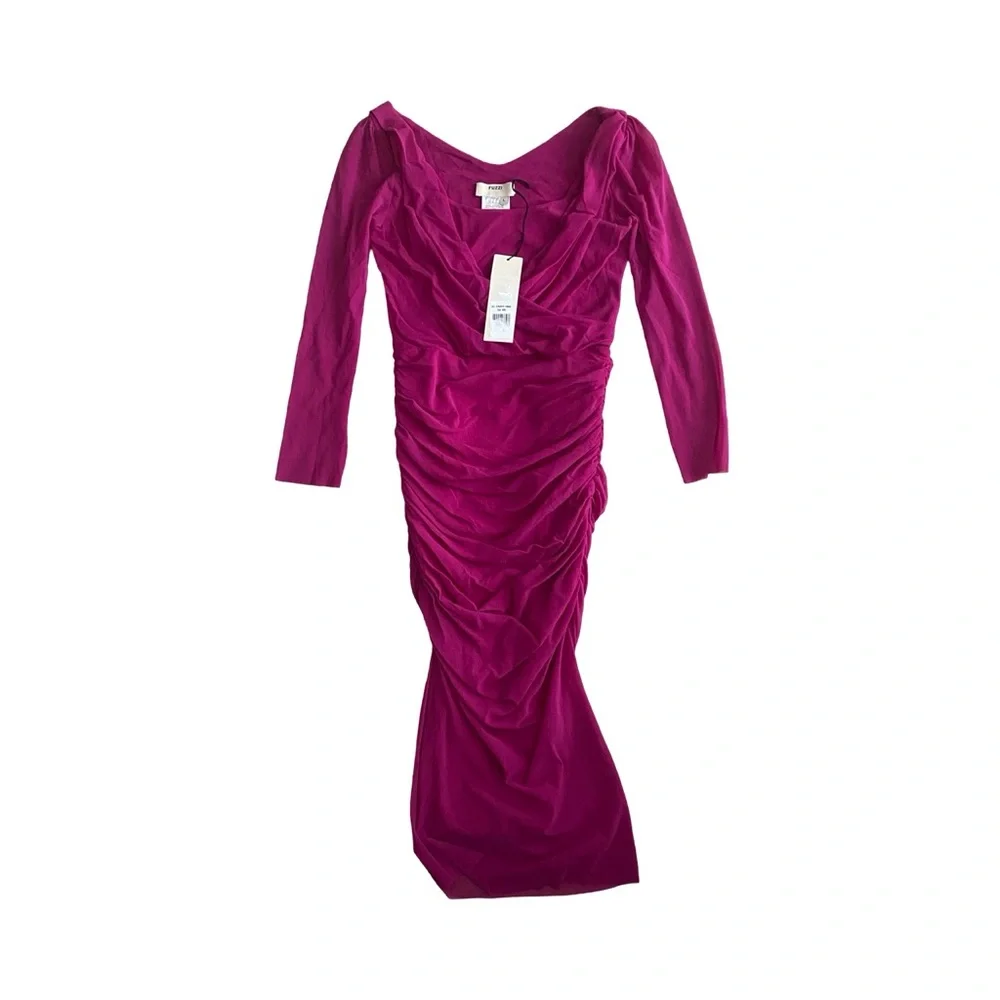 FUZZI Con Tulle Tight Mesh Dress Size Large Made in Italy - Picture 1 of 4
